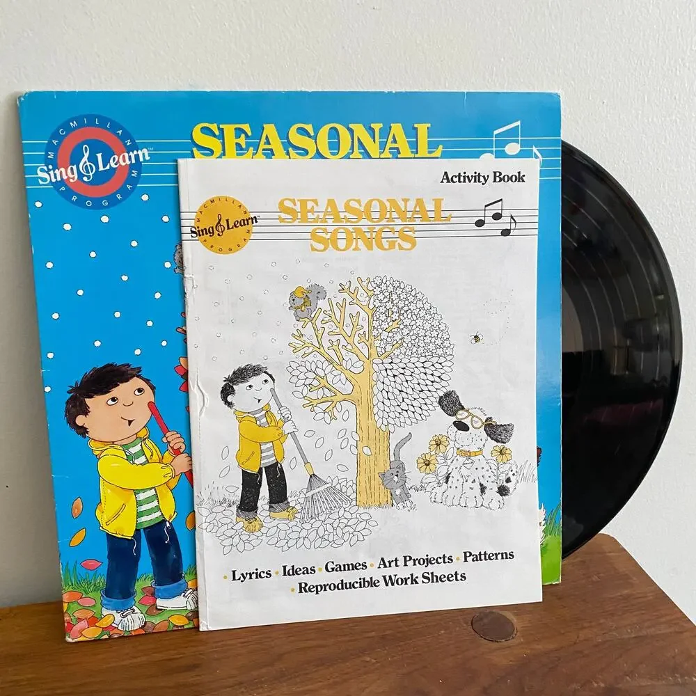 Vintage 1989 Seasonal Songs Sing & Learn Vinyl Record